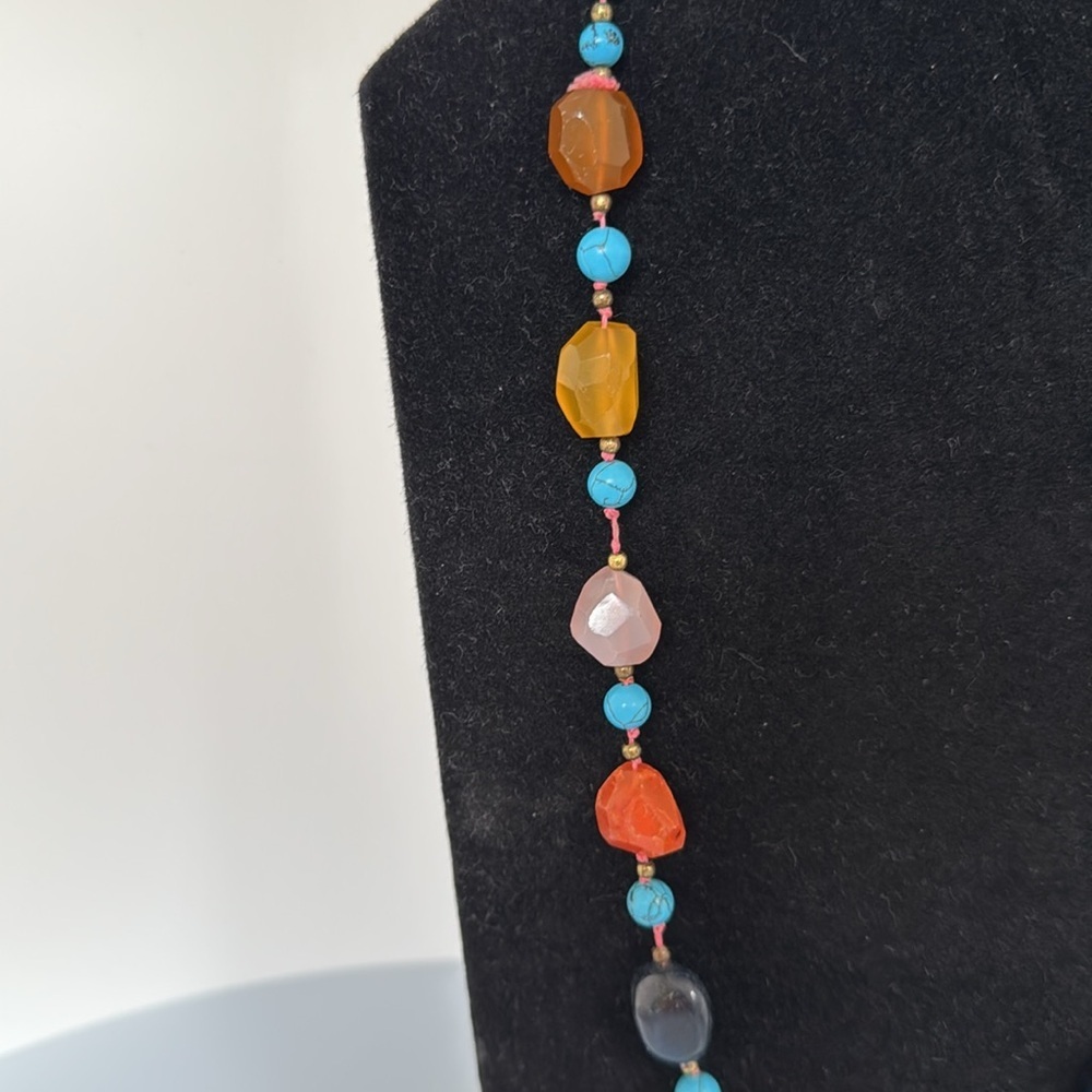 Exquisite 100% Real Stones Necklace with Carnelian, Amber And Many More!​​ - Picture 7 of 7